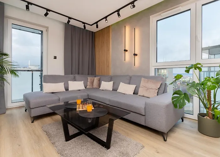 アパート With Two Bedrooms, Balcony, Parking And Access To Sauna In By Renters グダニスク