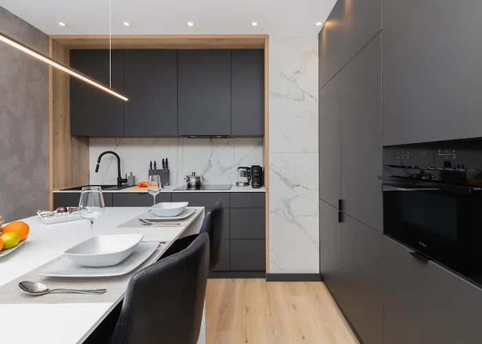 With Two Bedrooms, Balcony, Parking And Access To Sauna In By Renters アパート *